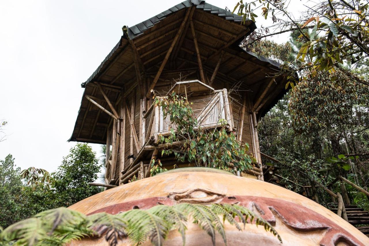 Adriana's Bambu-Lodge Guatape Bagian luar foto